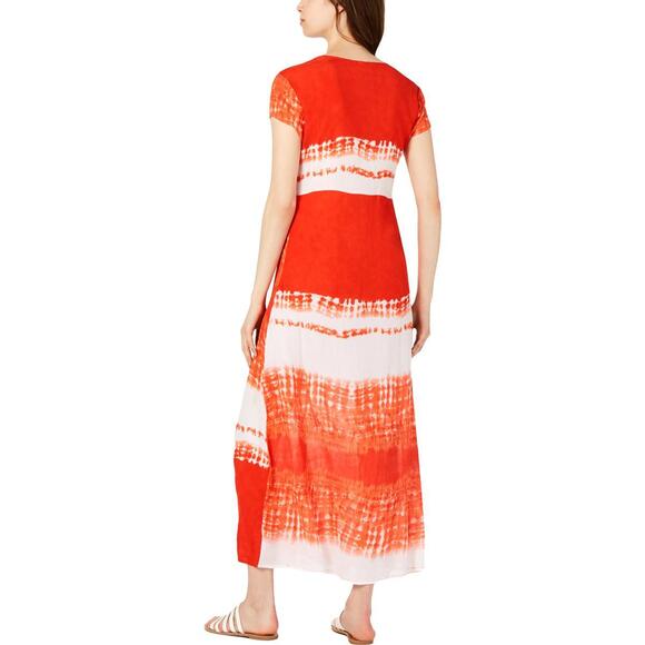 RAGA Tie Dye Button Down Maxi Dress Poppy Size Small New - Picture 2 of 9